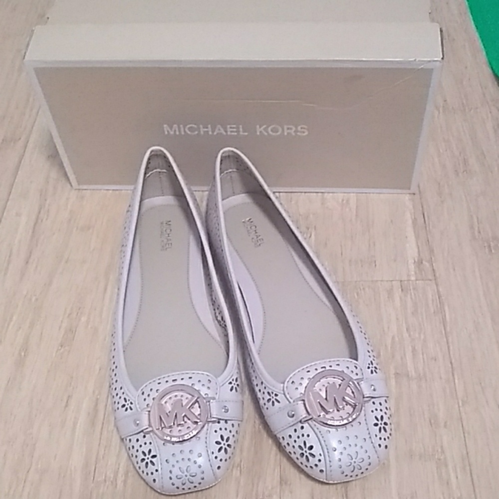 NEW NIB Michael Kors Perforated Leather Flats